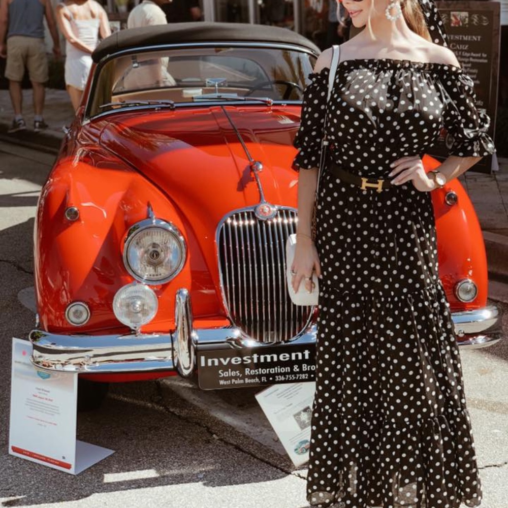 Long Polka Dot dress size small